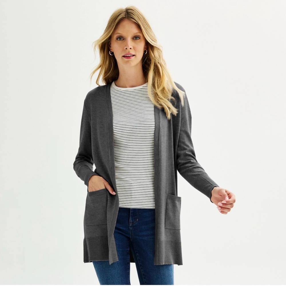 Nine West Essential Cardigan Grey Small